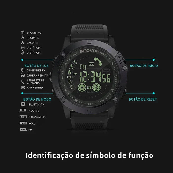 Relógio SmartWatch Militar Masculino T-Watch + Frete Grátis Apenas Hoje 🔥